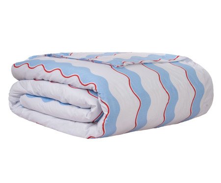 Duvet Percalle Estampado Wave Blue 200 Fios | Westwing