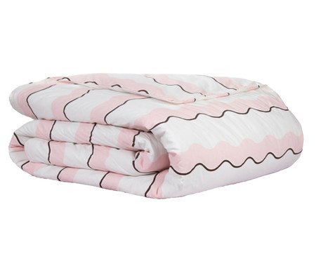 Duvet Percalle Estampado Wave Rose 200 Fios | Westwing