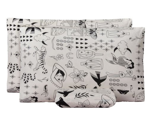 Jogo de Lençol Superior Essencialle Boho Soul, beige | WestwingNow