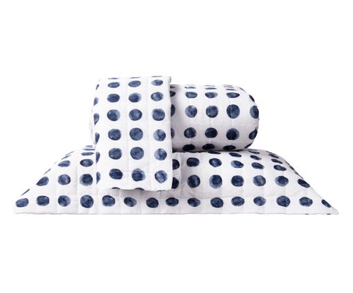 Jogo de Cobre-Leito Essencialle Dotz Azul, white | WestwingNow
