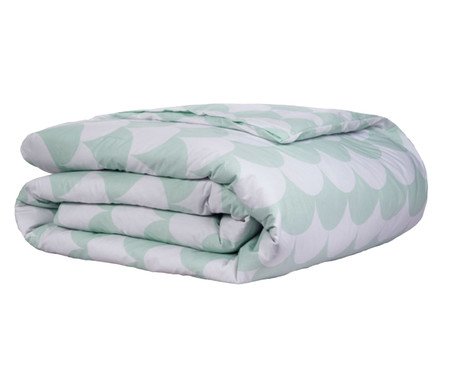 Duvet Percalle Estampado Scale Menta 200 Fios | Westwing