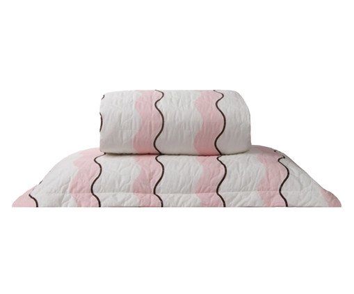 Jogo de Cobre-Leito Percalle Estampado Wave Rose 200 Fios, white | WestwingNow