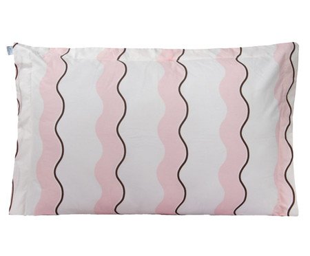 Fronha Percalle Estampada Wave Rose 200 Fios | Westwing