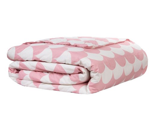 Duvet Percalle Estampado Scale Rose 200 Fios, white | WestwingNow