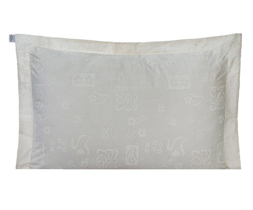 Fronha Percalle Estampada All White 200 Fios, white | WestwingNow