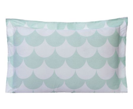 Fronha Percalle Estampada Scale Menta 200 Fios | Westwing