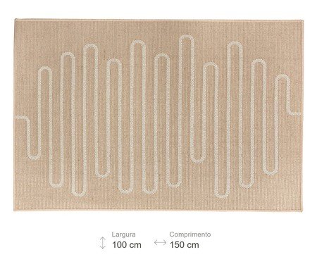 Tapete Art Boucle Lines Bege | Westwing