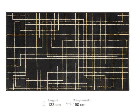 Tapete Adana Trilho Preto | Westwing