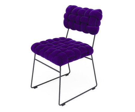 Cadeira em Veludo Kiva Roxo | Westwing