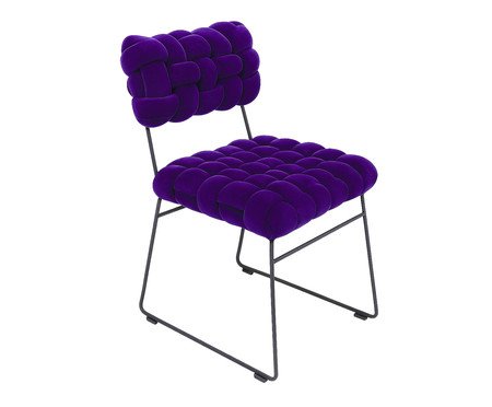 Cadeira em Veludo Kiva Roxo | Westwing
