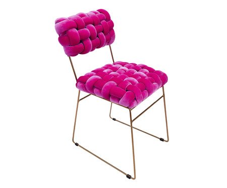 Cadeira em Veludo Kiva Pink | Westwing