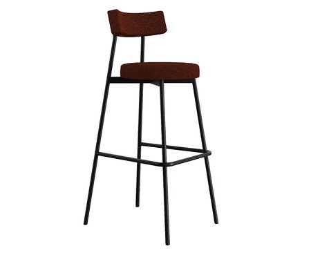 Banqueta Alta Stout Etnico Castanho | Westwing