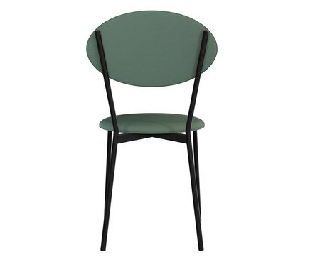 Cadeira Vintage Retrô Courino Urano Verde Sálvia | Westwing