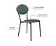 Cadeira Vintage Retrô Courino Urano Verde Sálvia, green | WestwingNow