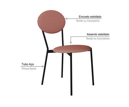 Cadeira Vintage Elipse Tulipa Rosê City | Westwing