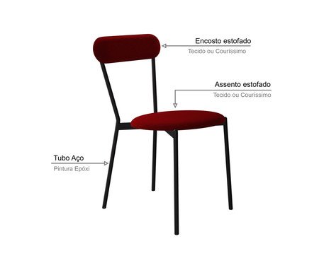 Cadeira Vintage Coz Vermelho Vinho City | Westwing