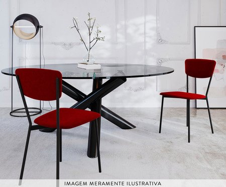 Cadeira Vintage Retrô Vermelho Vinho City | Westwing