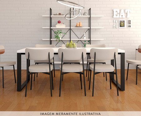 Mesa de Jantar Queens Branco TX | Westwing