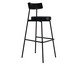 Banqueta Alta Stout Courino Preto, black | WestwingNow