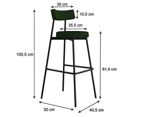 Banqueta Alta Stout Verde Musgo City | Westwing