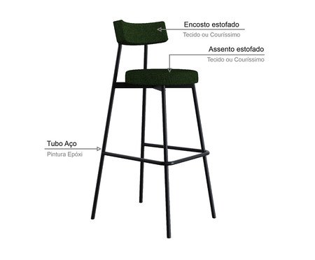 Banqueta Alta Stout Verde Musgo City | Westwing