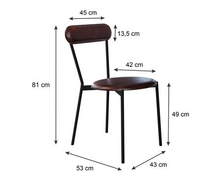 Cadeira Vintage Coz Courino Café | Westwing