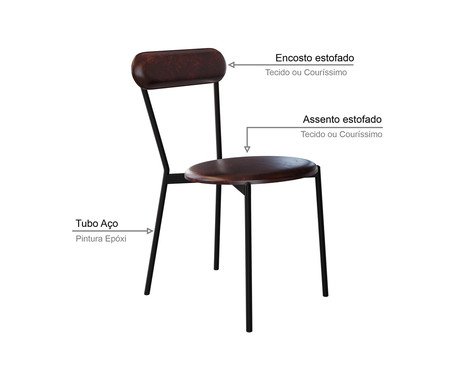 Cadeira Vintage Coz Courino Café | Westwing
