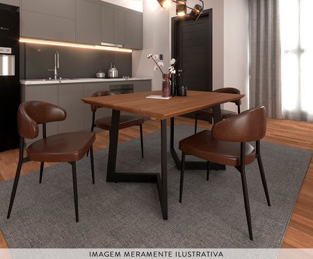 Mesa de Jantar Toronto Nogueira | Westwing