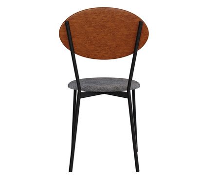 Cadeira Vintage Elipse Névoa Prata City Caramelo | Westwing
