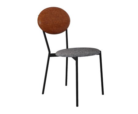 Cadeira Vintage Elipse Névoa Prata City Caramelo | Westwing