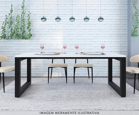 Mesa de Jantar Bronx Branco TX | Westwing