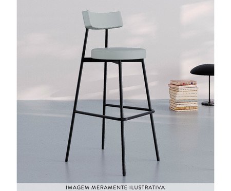 Banqueta Alta Stout Courino Saturno Off White | Westwing