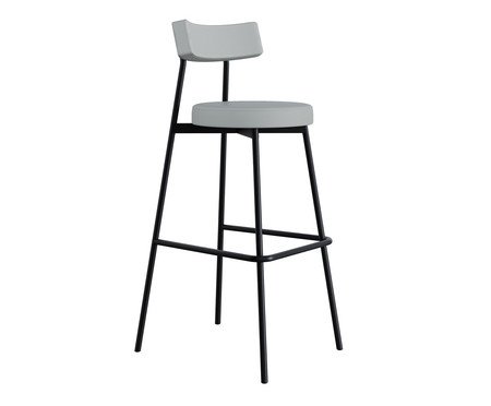 Banqueta Alta Stout Courino Saturno Off White | Westwing