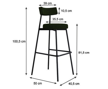 Banqueta Alta Stout Etnico Verde Selva | Westwing
