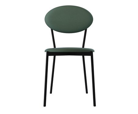 Cadeira Vintage Elipse Courino Urano Verde Sálvia | Westwing
