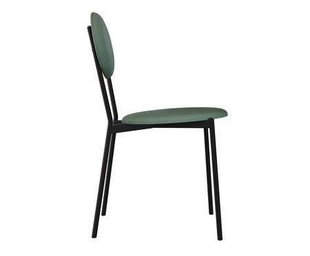 Cadeira Vintage Elipse Courino Urano Verde Sálvia | Westwing