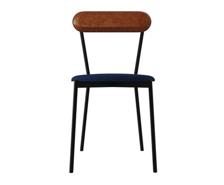 Cadeira Vintage Coz Azul Jeans City Caramelo | Westwing