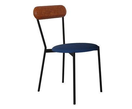 Cadeira Vintage Coz Azul Jeans City Caramelo | Westwing
