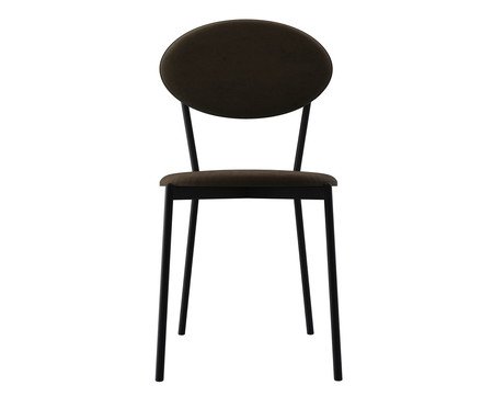 Cadeira Vintage Elipse Veludo Sand | Westwing