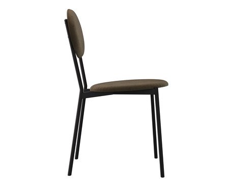 Cadeira Vintage Elipse Veludo Sand | Westwing