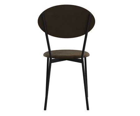 Cadeira Vintage Elipse Veludo Sand | Westwing
