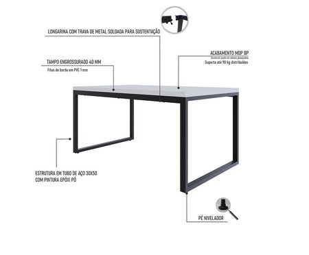 Mesa de Jantar Yon Branco TX | Westwing