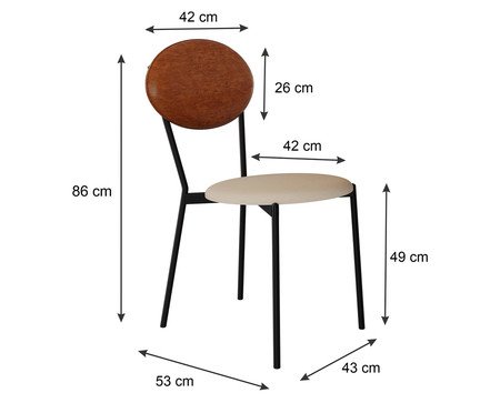 Cadeira Vintage Elipse Areia Light City Caramelo | Westwing