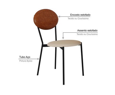 Cadeira Vintage Elipse Areia Light City Caramelo | Westwing