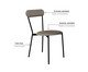 Cadeira Vintage Coz Courino Venus Cinza, grey | WestwingNow