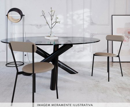 Cadeira Vintage Coz Courino Venus Cinza | Westwing