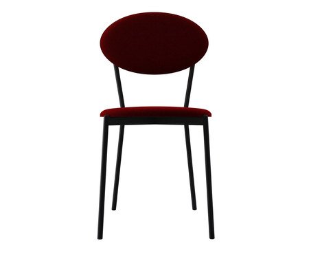 Cadeira Vintage Elipse Vermelho Vinho City | Westwing
