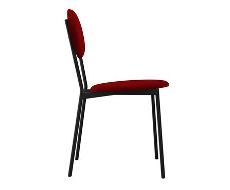 Cadeira Vintage Elipse Vermelho Vinho City | Westwing
