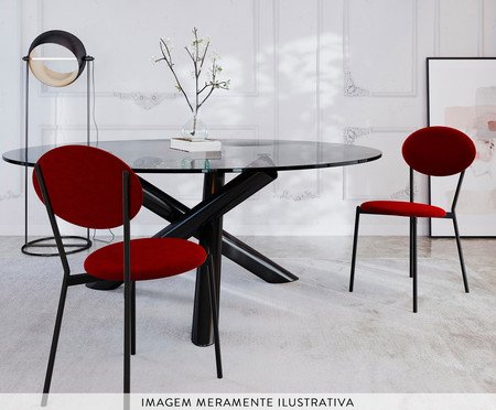 Cadeira Vintage Elipse Vermelho Vinho City | Westwing
