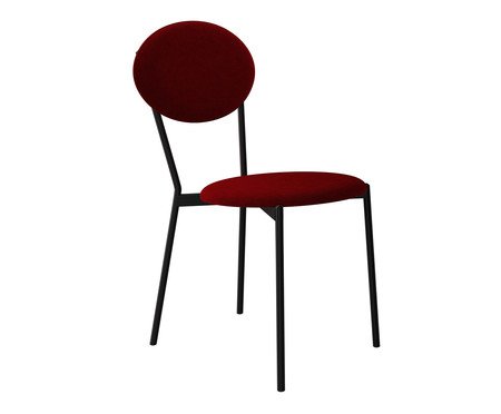 Cadeira Vintage Elipse Vermelho Vinho City | Westwing